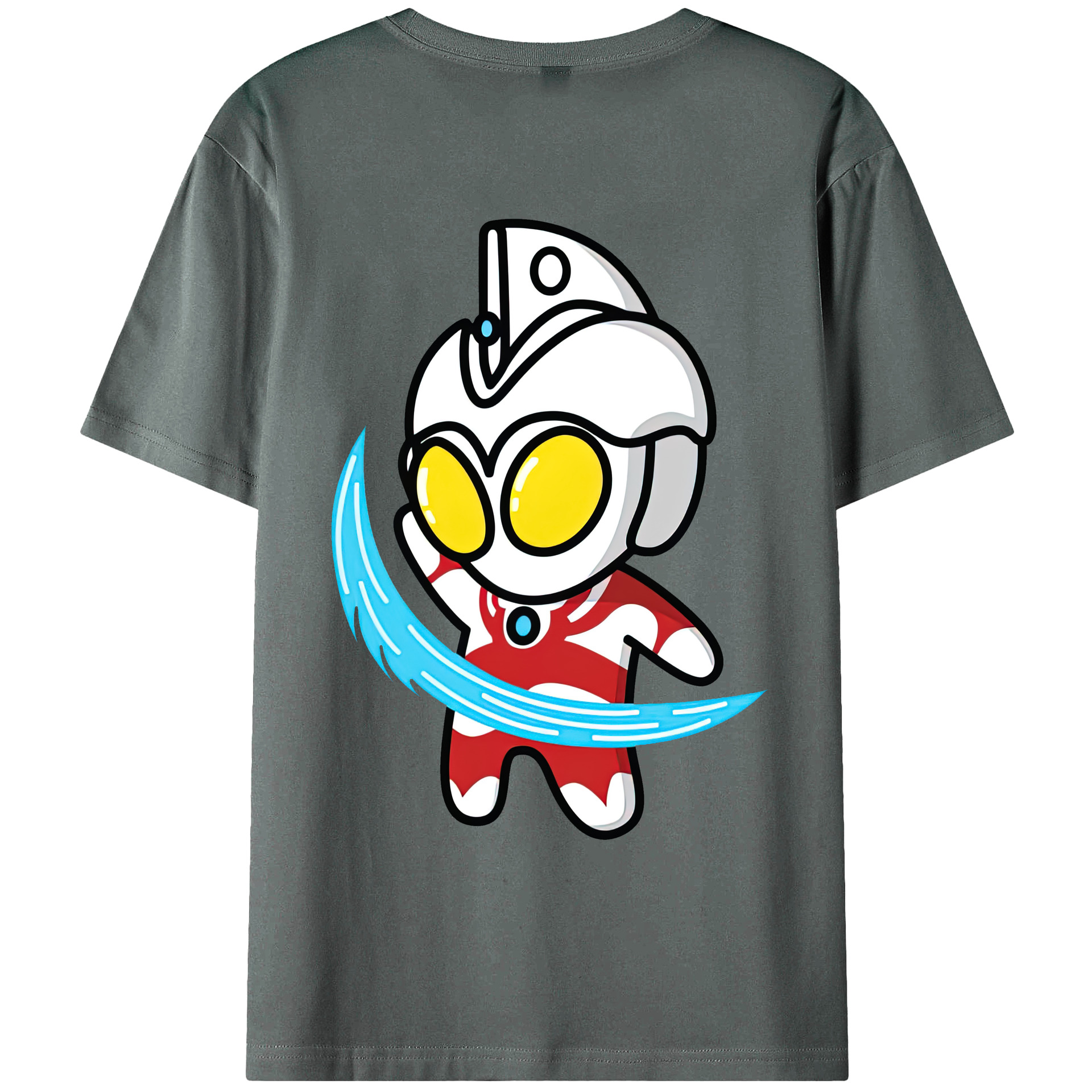 （画像用） ウルトラマン Ultraman 綿100％ メンズ半袖Tシャツ（バックプリント） 通気性